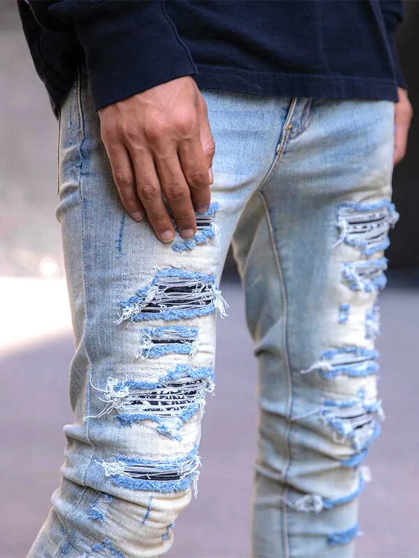 mnml ミニマル スキニー X165 PASLEY STRETCH DENIM ペイズリー