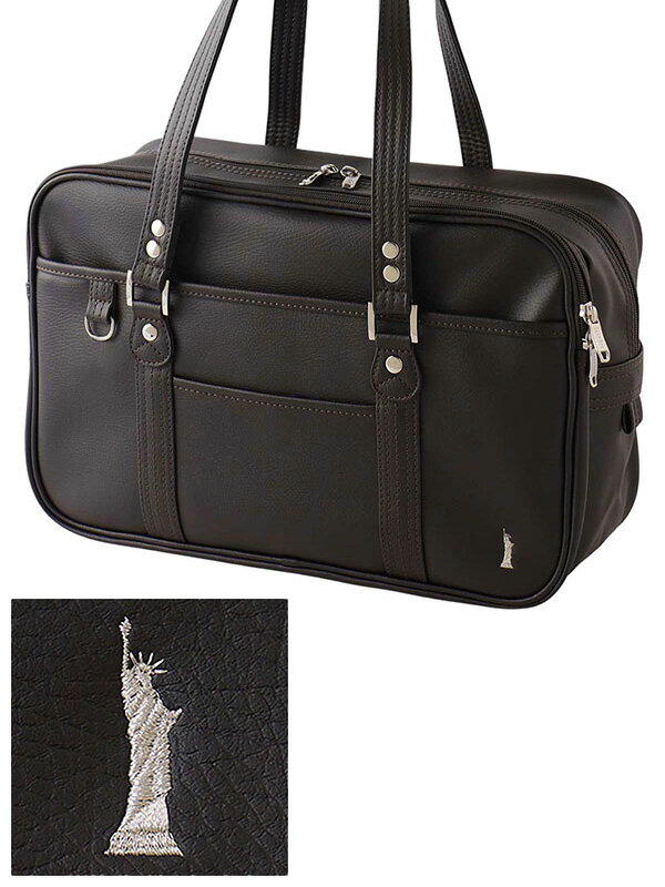 EASTBOY イーストボーイ スクール バッグ ブラウン ブラック 合皮 2層