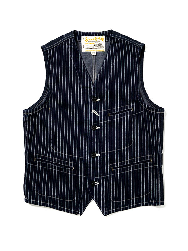 SUGAR CANE シュガーケーン ウォバッシュ ストライプ ベスト メンズ