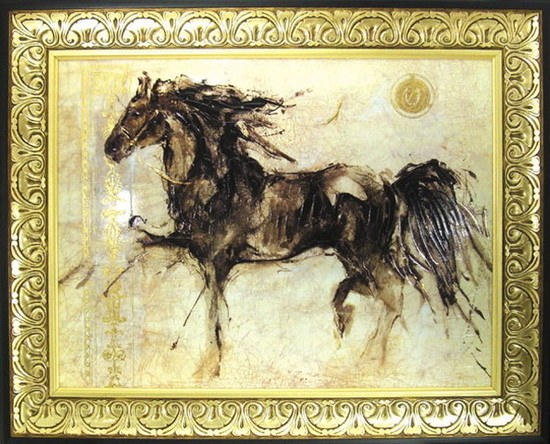 楽天市場】絵画 馬（油彩画｜絵画）：アート・美術品・骨董品・民芸品