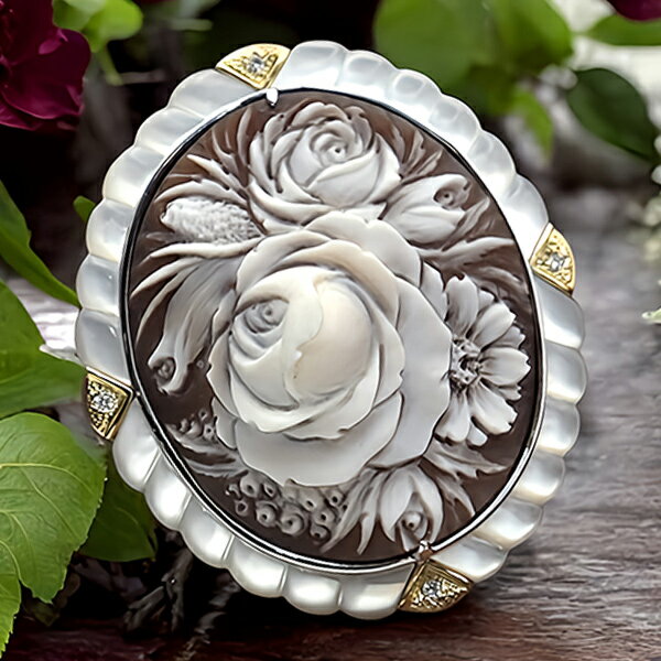 楽天市場】カメオ（モチーフ植物）（レディースジュエリー