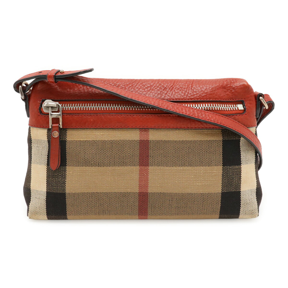 BURBERRY バーバリー チェック柄ベージュワインレッドバッグ 楽天市場