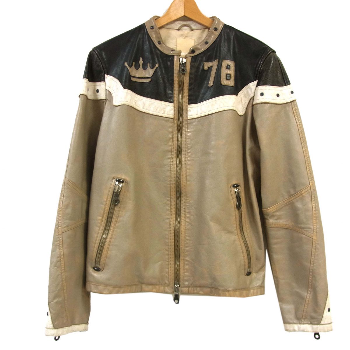 uchan希少ヒステリクグラマイエローラムレザーゴールドファスナ