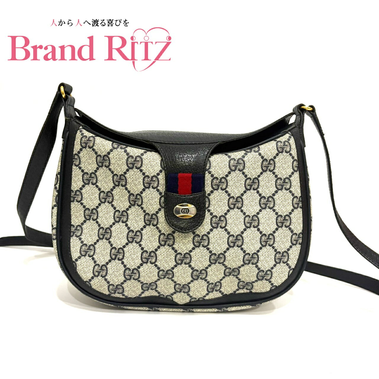 楽天市場】グッチ ショルダーバッグ（カラーネイビー）の通販