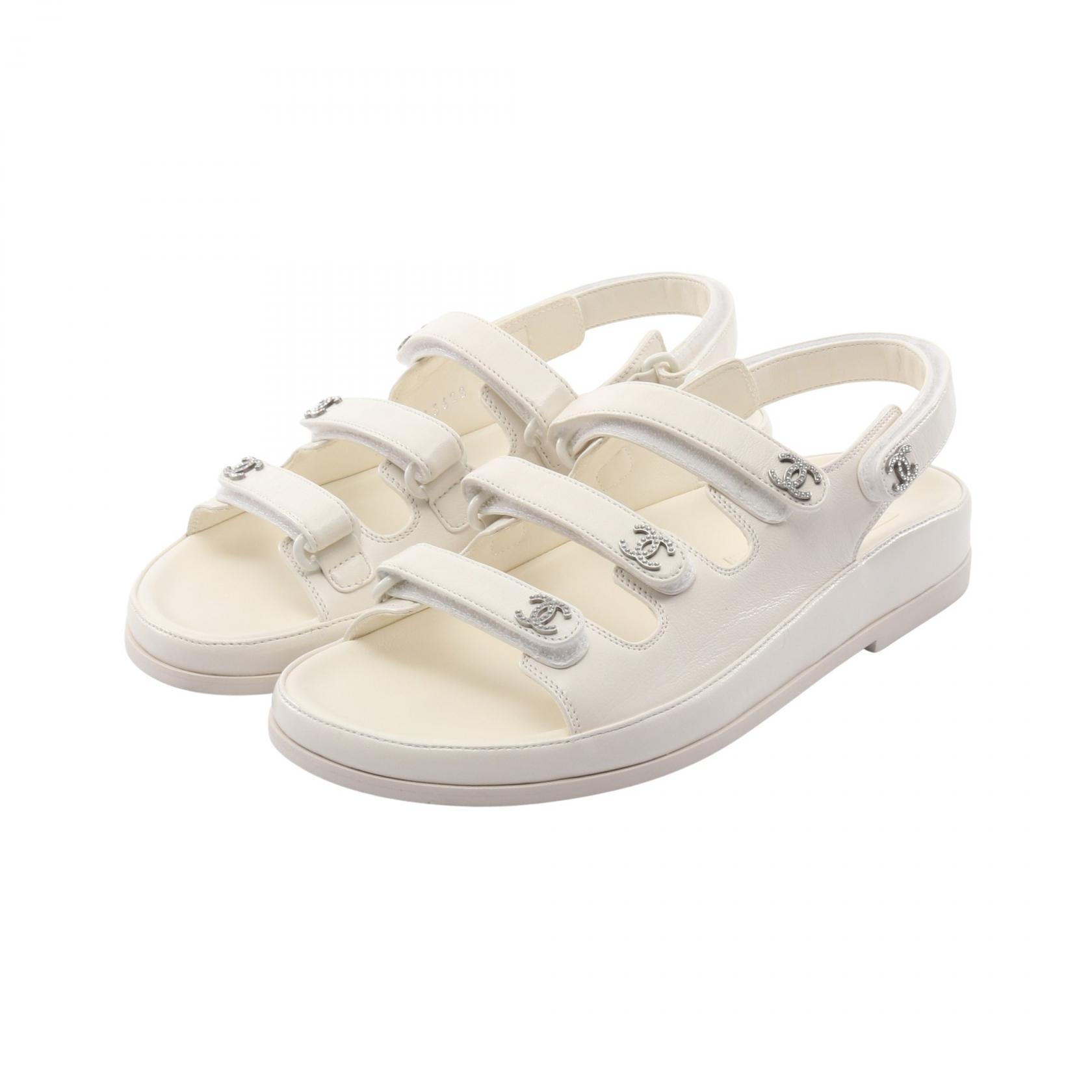 楽天市場】シャネル カメリア（カラーホワイト）（サンダル