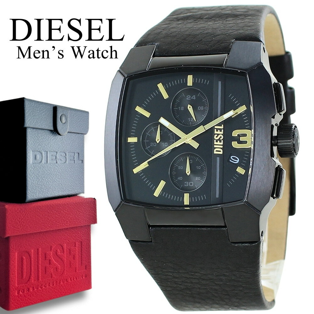 ディーゼル DIESEL 腕時計 ウォッチ クォーツ デイト レザーベルト 白