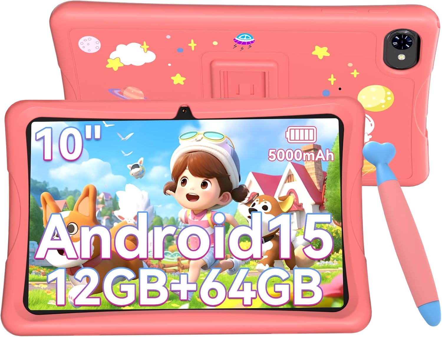 楽天市場】タブレット wi-fiモデル キッズ（カラーピンク）の通販