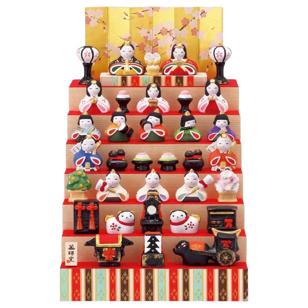 楽天市場】ミニチュア 雛人形 七 段の通販