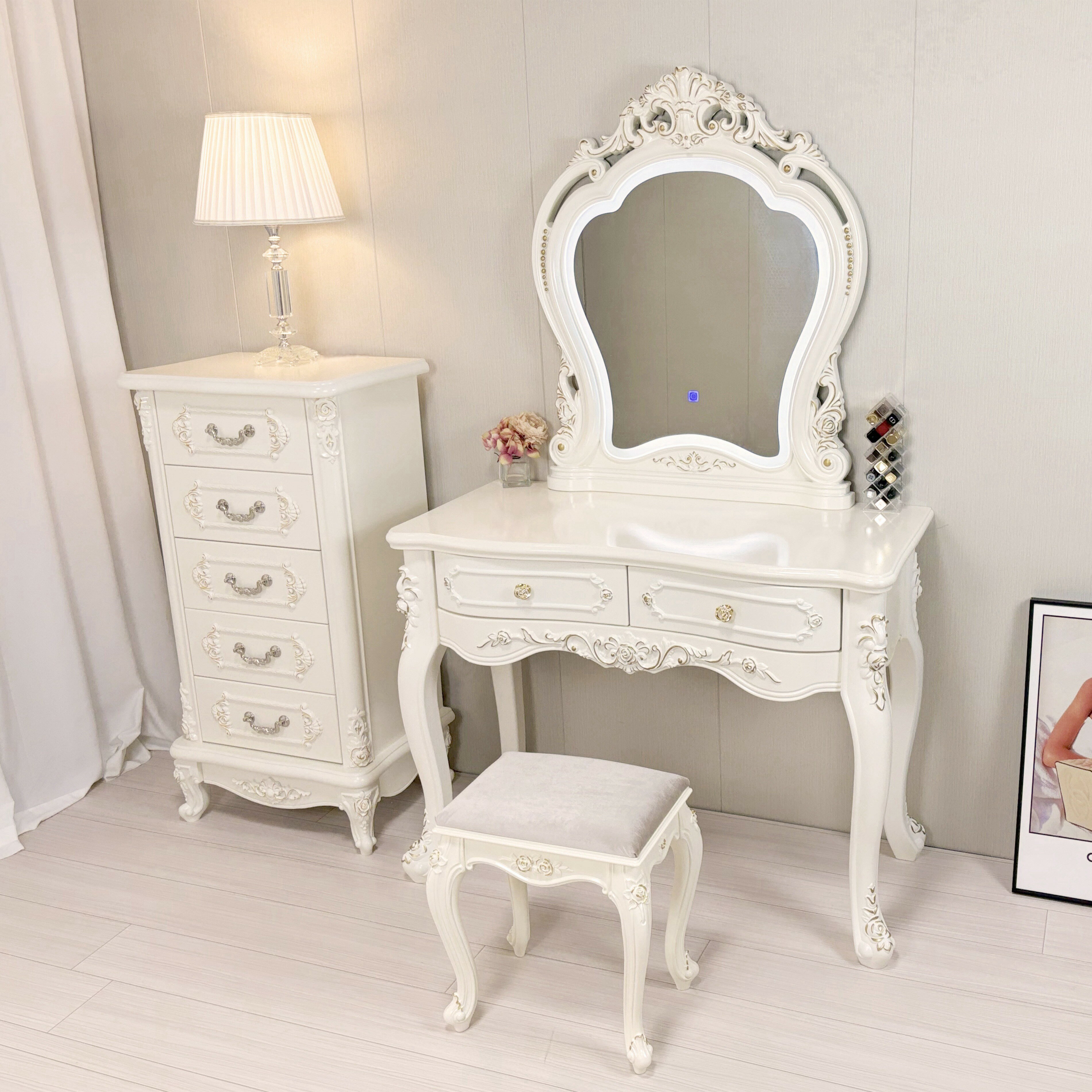 楽天市場】ロココ（ドレッサー・鏡台｜収納家具）：インテリア・寝具