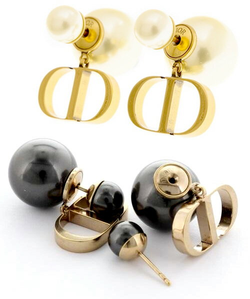 윤 ◡̈⃝︎ Dior パール ゴールド 片耳用ピアス Christian Dior