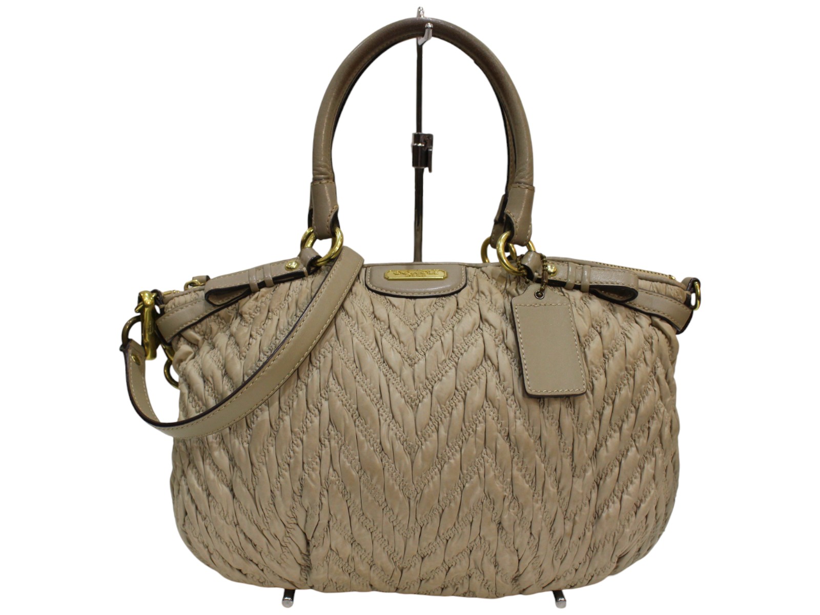 楽天市場】グレージュ ハンドバッグ（ブランドコーチ）の通販