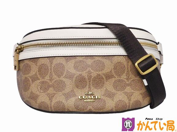 COACH ボディバッグ ブラウン・ホワイト 楽天市場】コーチ バッグ