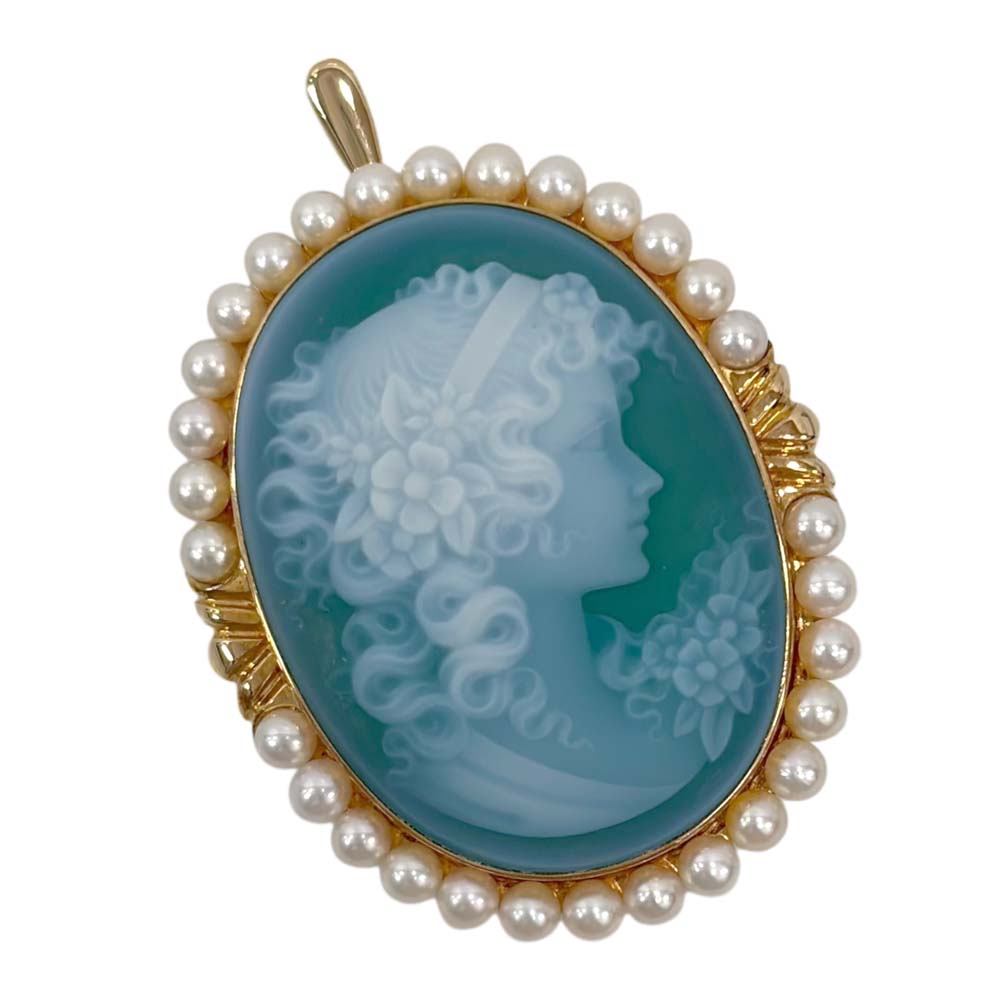 楽天市場】カメオ ブローチ k18（ペンダントトップ｜レディース