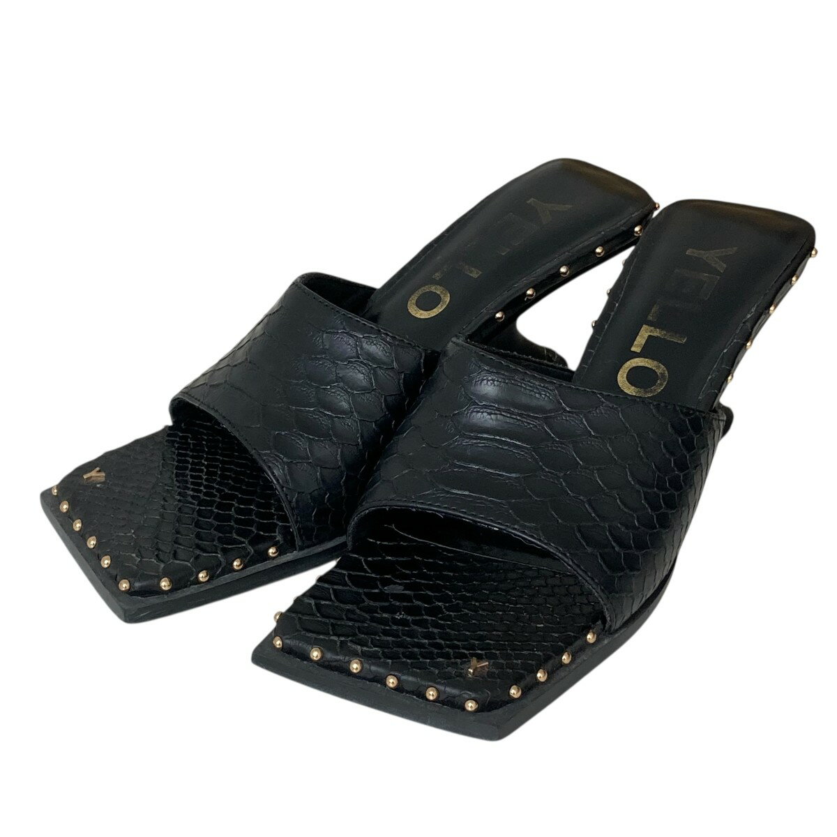 YELLO イエロ ONYX SANDALS ブラック ミュール YELLO イエロ ONYX