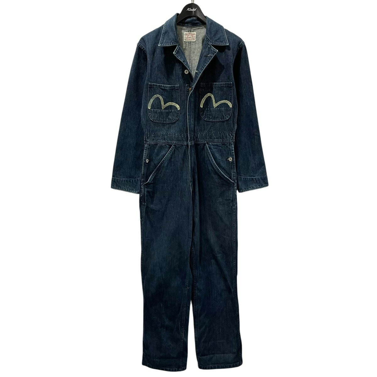EVISU エヴィス 裏ヒッコリー デニム オーバーオール W30 エヴィスヤ