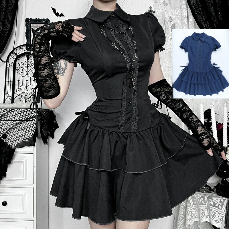 楽天市場】ゴシック（着丈（スカート・ワンピース・ドレス）ミニ丈