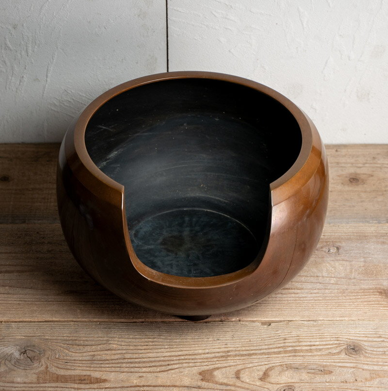 茶釜 置炉 火鉢 木彫 無垢 セット 骨董 時代もの 古道具 アンティーク