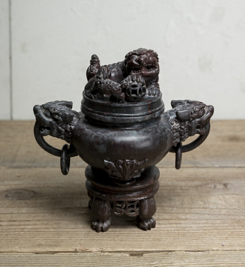 古玩古品模古銅器宣字香炉純銅復古黄銅小置物 古玩古