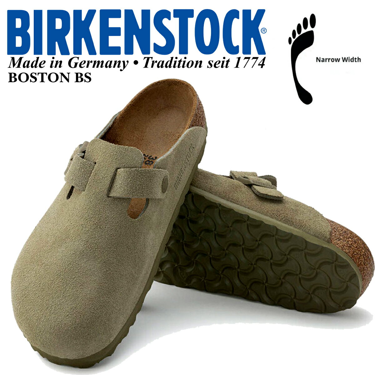 楽天市場】ビルケンシュトック ボストン カーキの通販