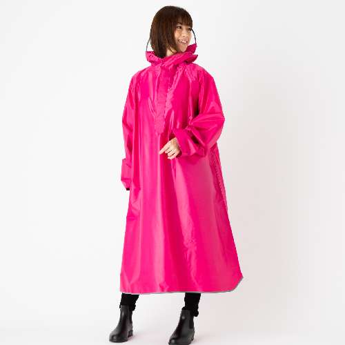 楽天市場】レインポンチョ（カラーピンク）（レディースファッション