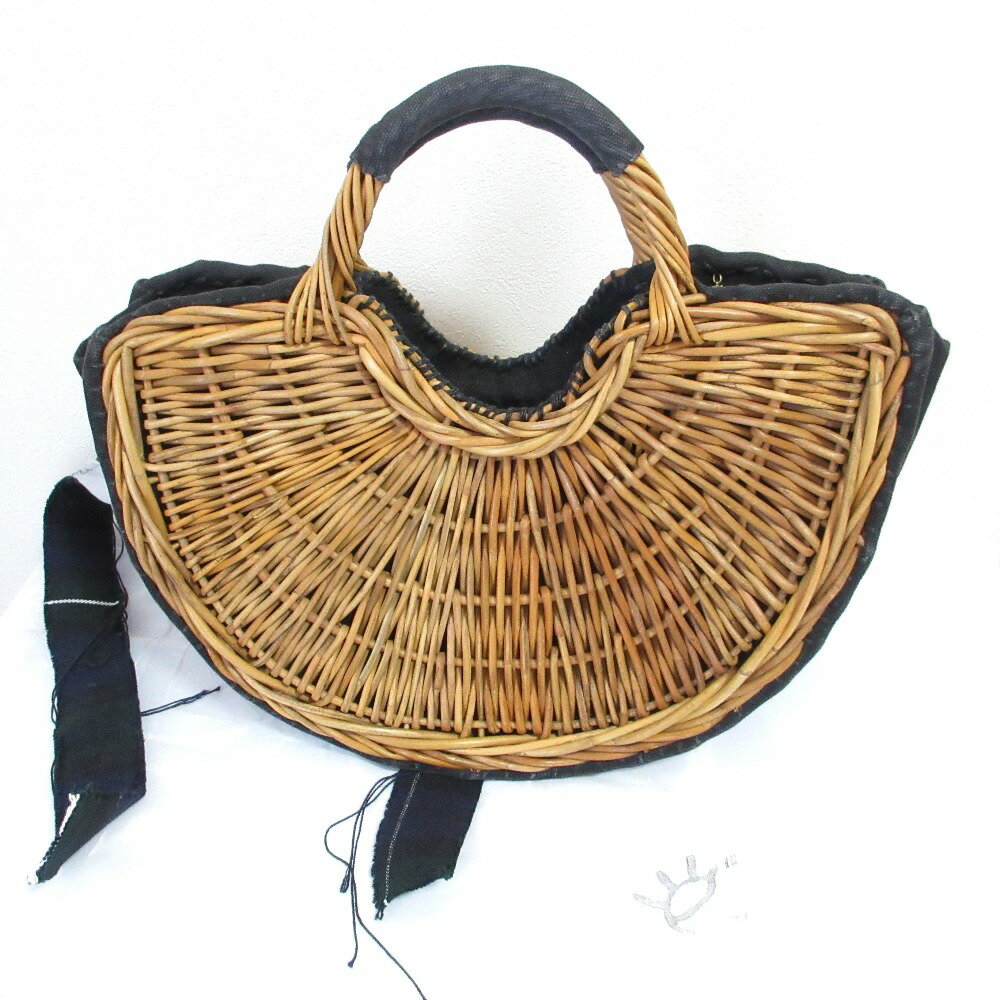 美品】エバゴス チョコボール ハンドバッグ カゴバッグ レザー 巾着