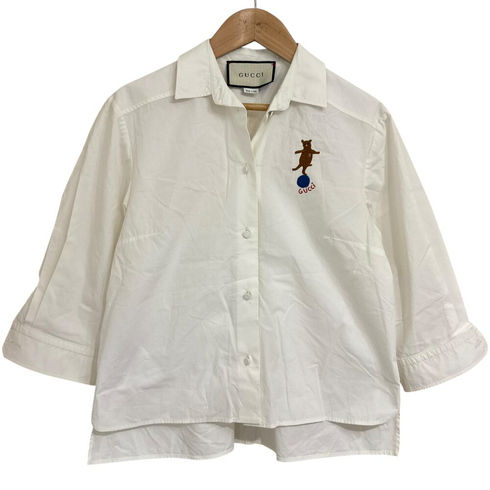 Gucci アイボリー GGロゴ ブラウス S 美品 早い者勝ち 2026年最新