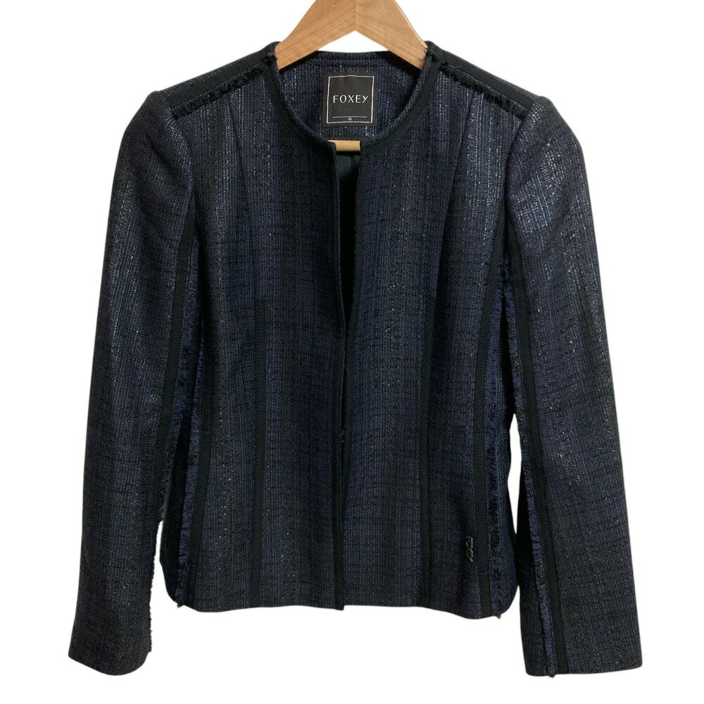 楽天市場】ツイード ジャケット ノーカラー（ブランドフォクシー）の通販