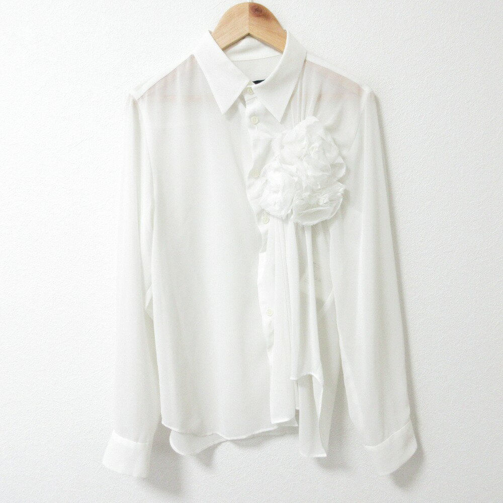 コムデギャルソン ホワイト長袖リボンシャツ 楽天市場】リボン