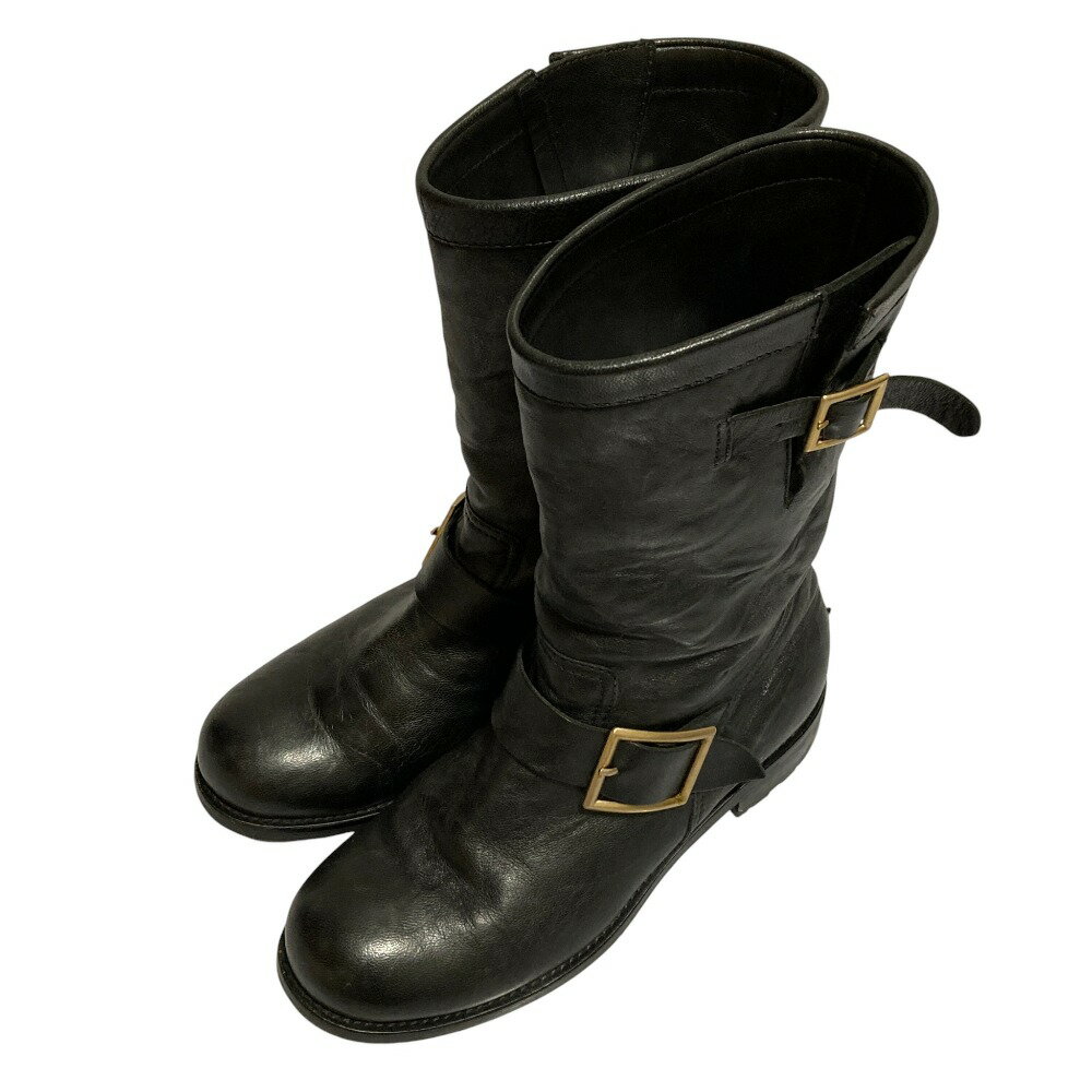 JIMMY CHOO イタリア製 ロゴプレート付 エンジニアブーツ37 1/2 楽天