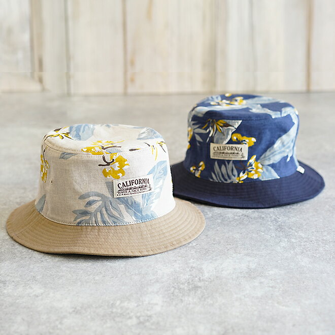 楽天市場】ボタニカル バケットハット ハット コットン 花柄 帽子