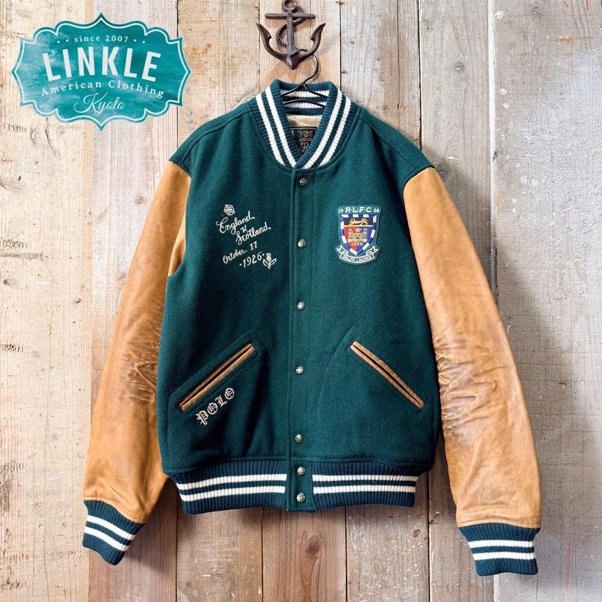 楽天市場】スタジャン レザー（ブランドラルフローレン）（メンズ