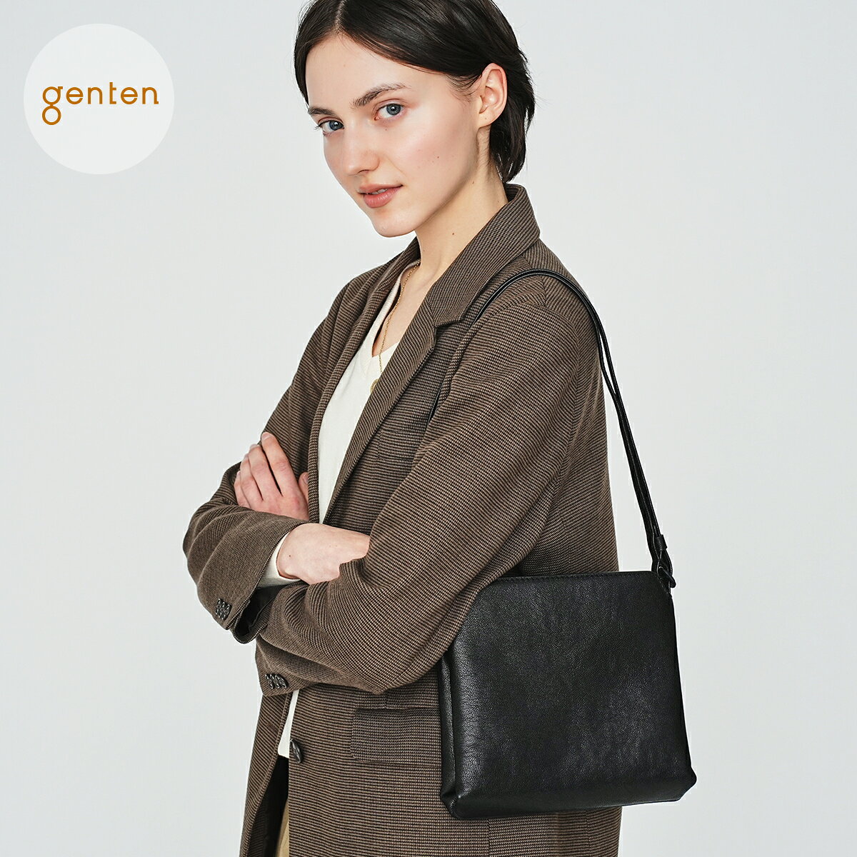 楽天市場】genten ショルダーバッグ（カラーブラック）（レディース