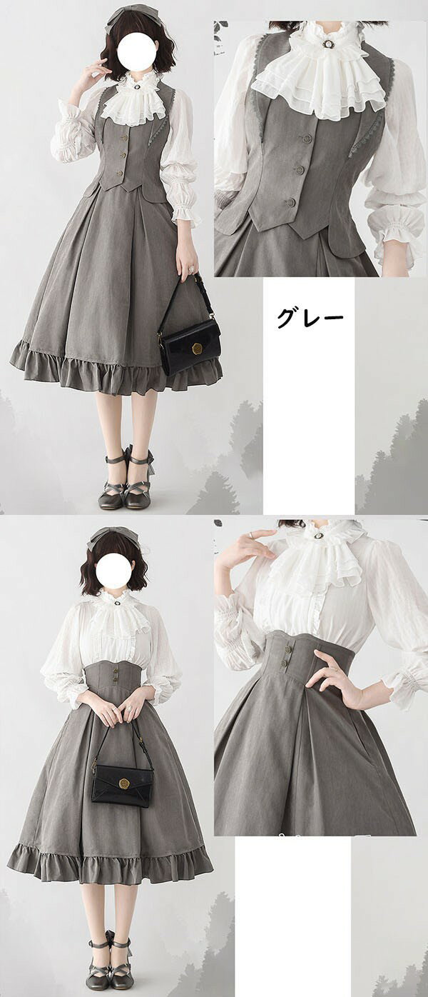 楽天市場】ロリータ ワンピース（カラーグレー）（ワンピース