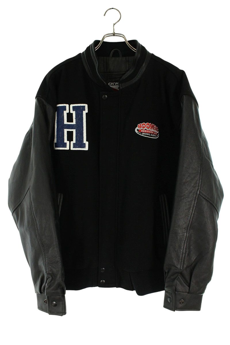 美品 ハリウッドランチマーケット 刺繍 ロゴ スタジャン サイズL