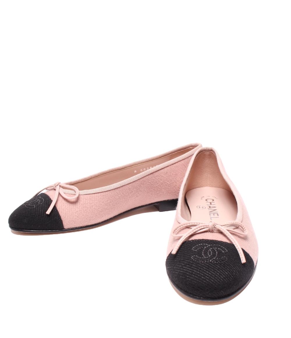 シャネルツイードバレリーナ美品36ハーフ