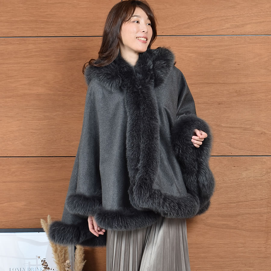 楽天市場】リアルファー ポンチョの通販