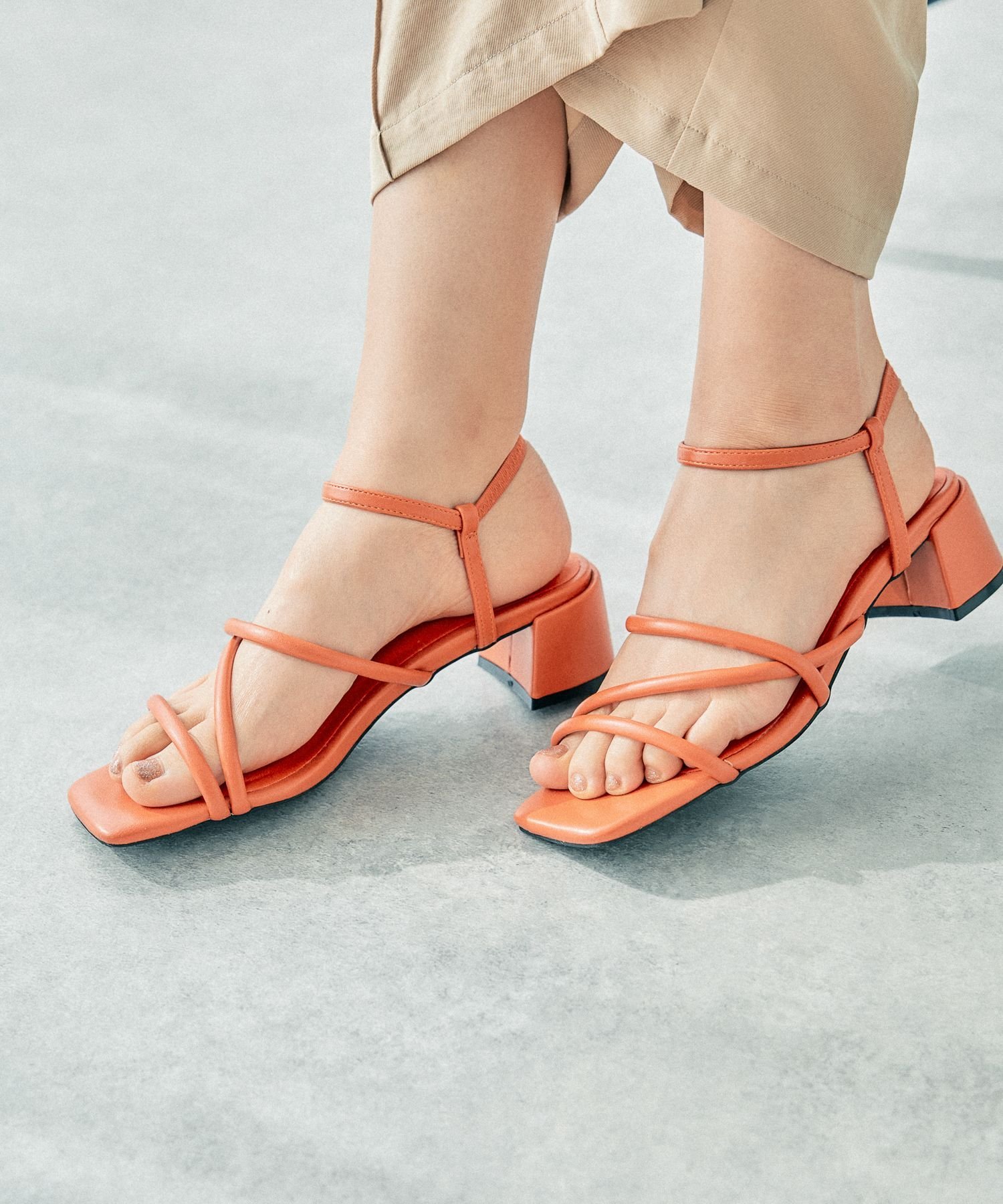 楽天市場】オレンジ（サンダル｜レディース靴）：靴の通販