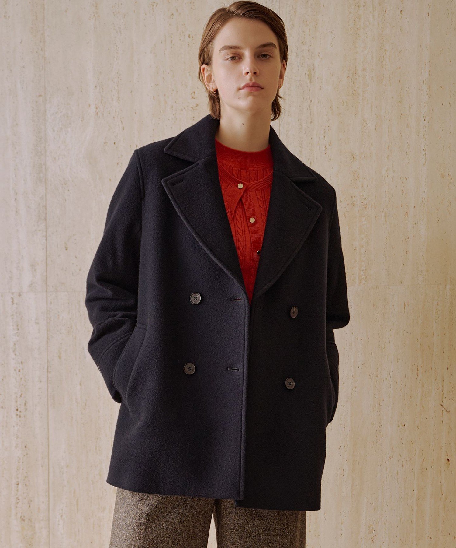 楽天市場】orcival メルトン pコート（レディースファッション）の通販