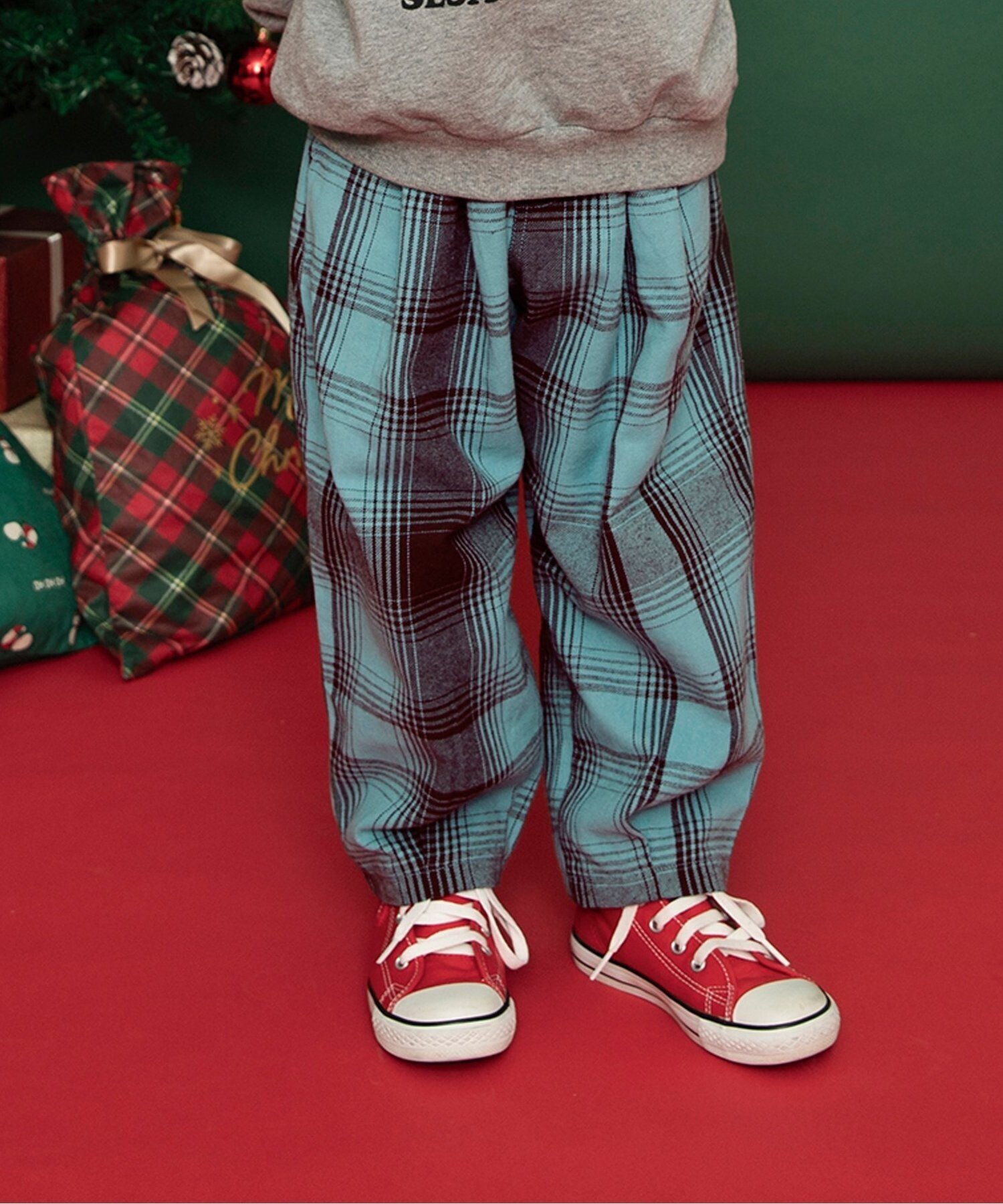 楽天市場】チェック パンツ（カラーグリーン）（キッズ・ベビー