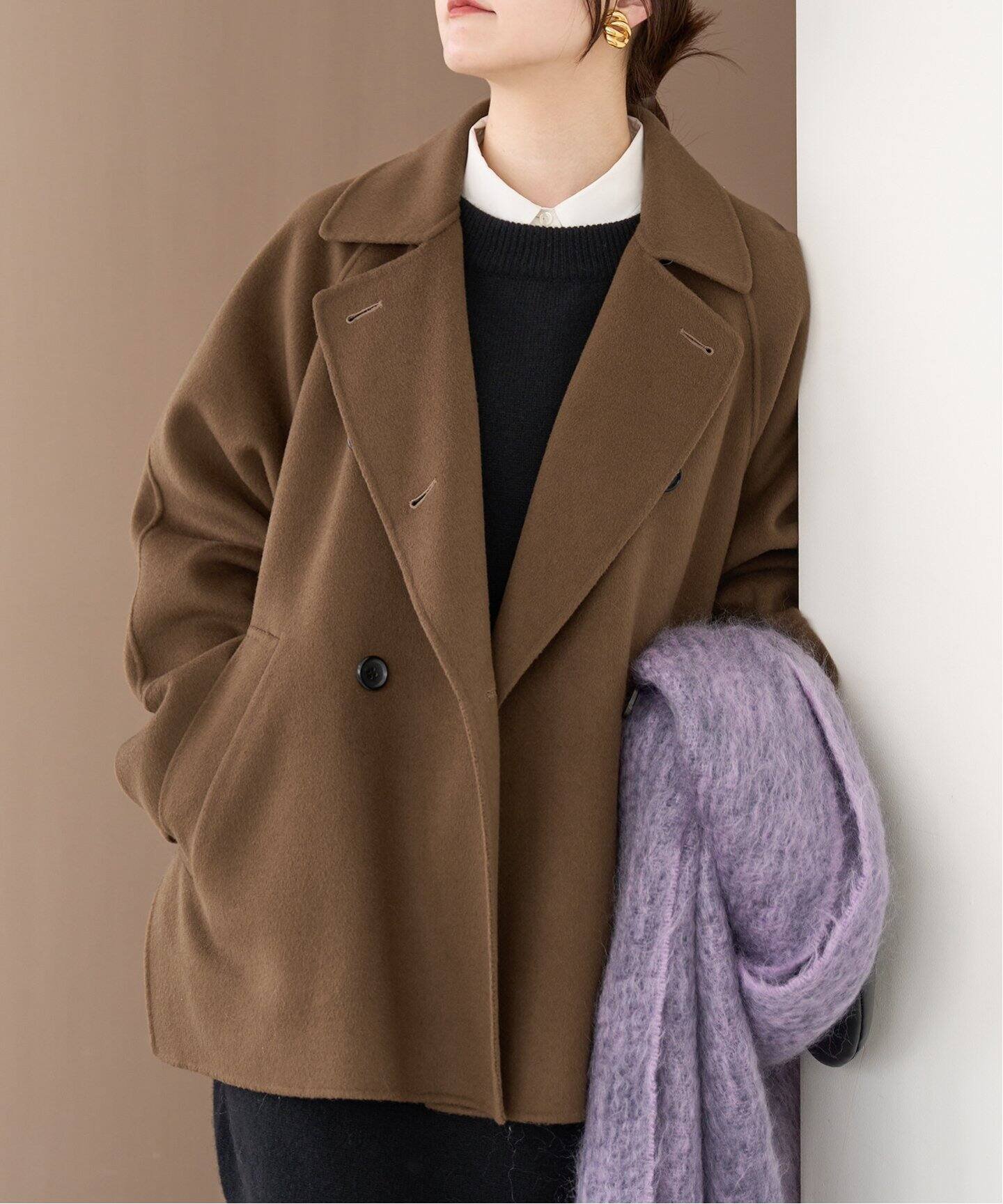 楽天市場】slobe iena hamiltonダブルフェイスウールショートコートの通販