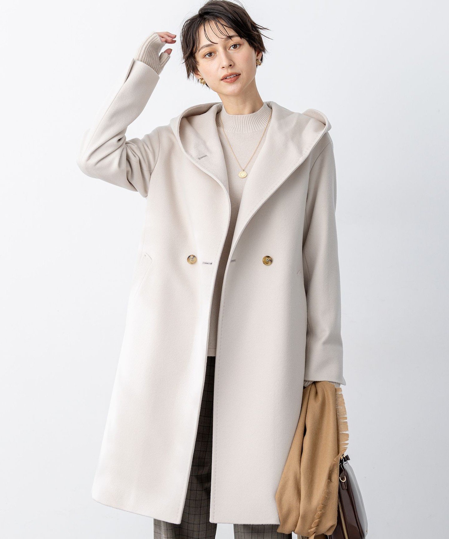 楽天市場】ウールアンゴラビーバー フーデッドコート 23区の通販