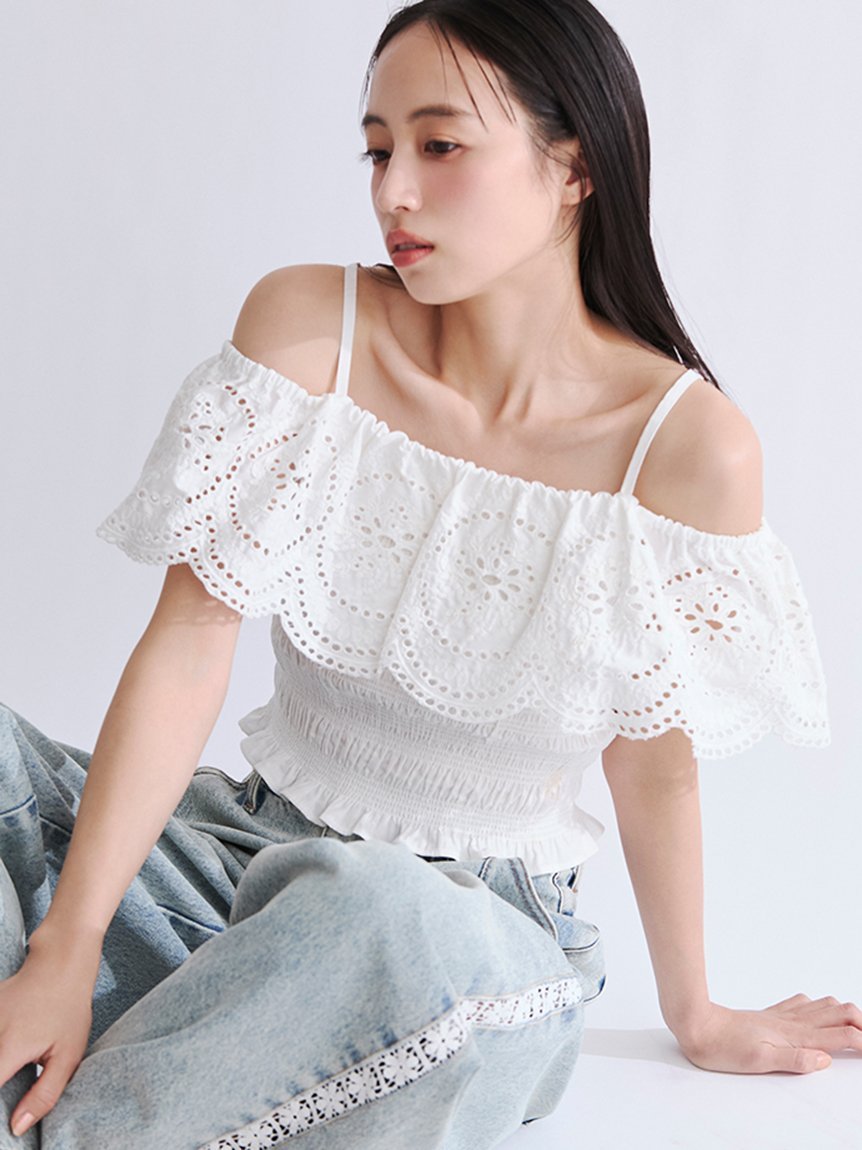 楽天市場】FRAY I.D フレイ アイディー レースブラウスの通販