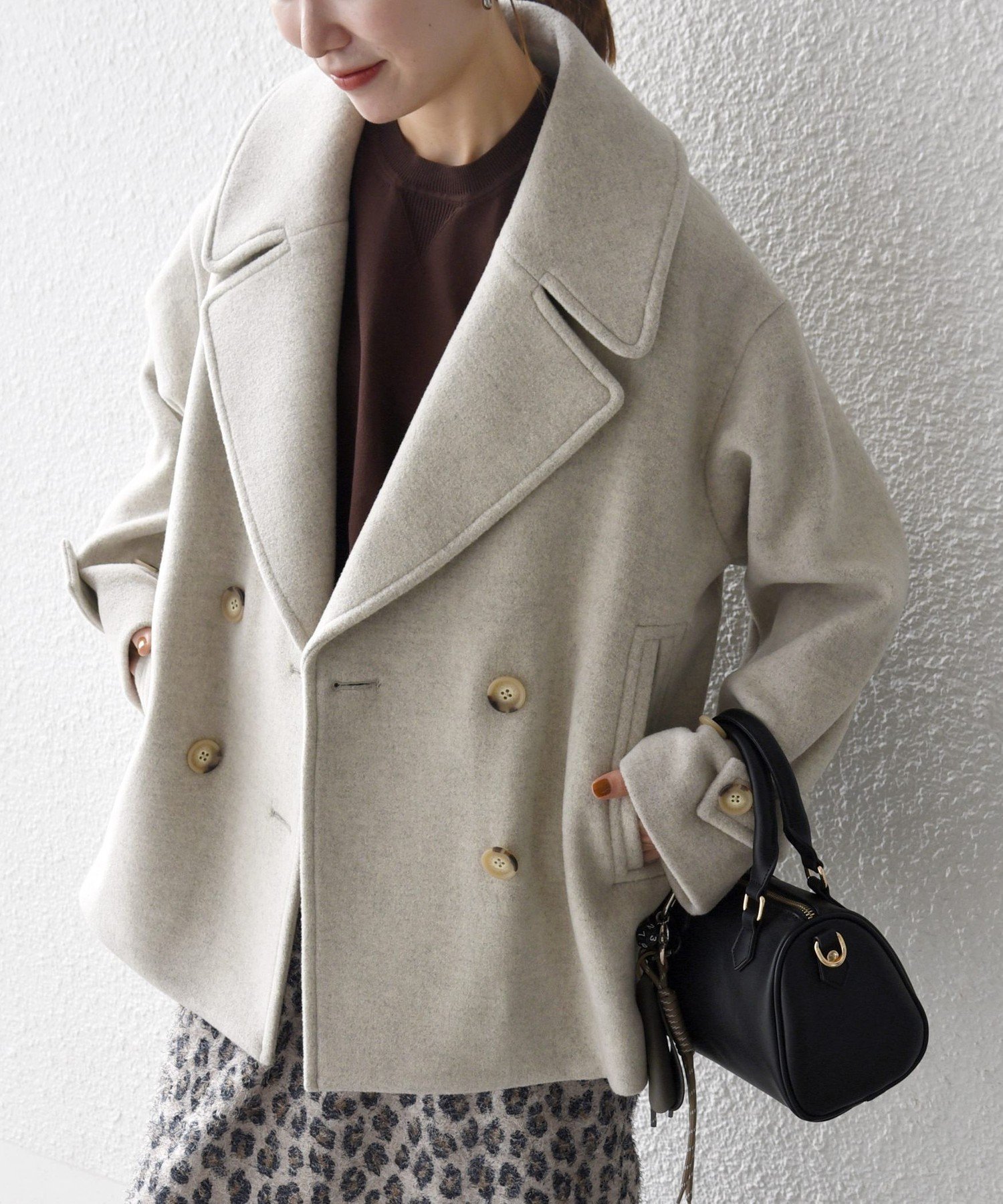 楽天市場】Pコート ネイビー（レディースファッション）の通販