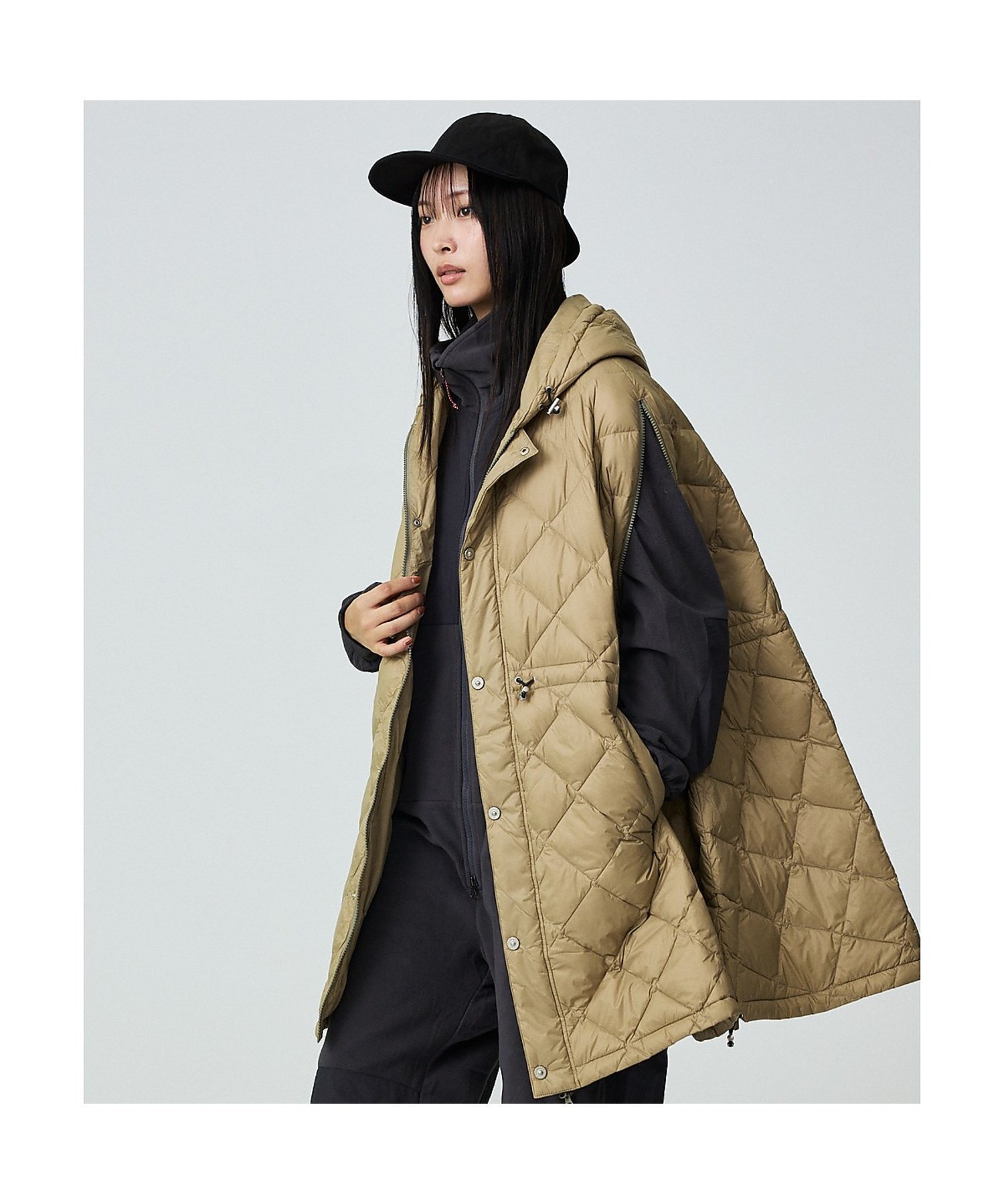 楽天市場】taion ミリタリー ダウンポンチョの通販