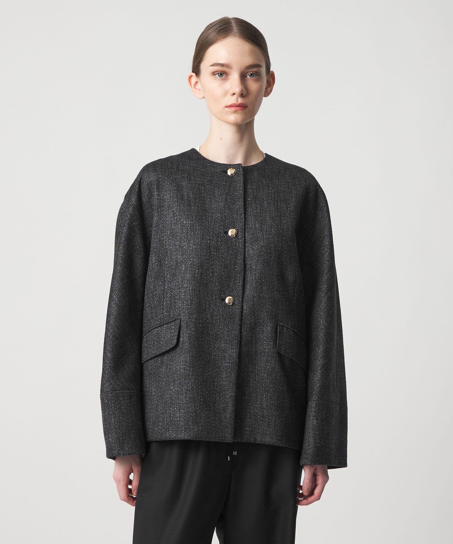 楽天市場】drawer（種類（コート・ジャケット）ノーカラー・スタンド