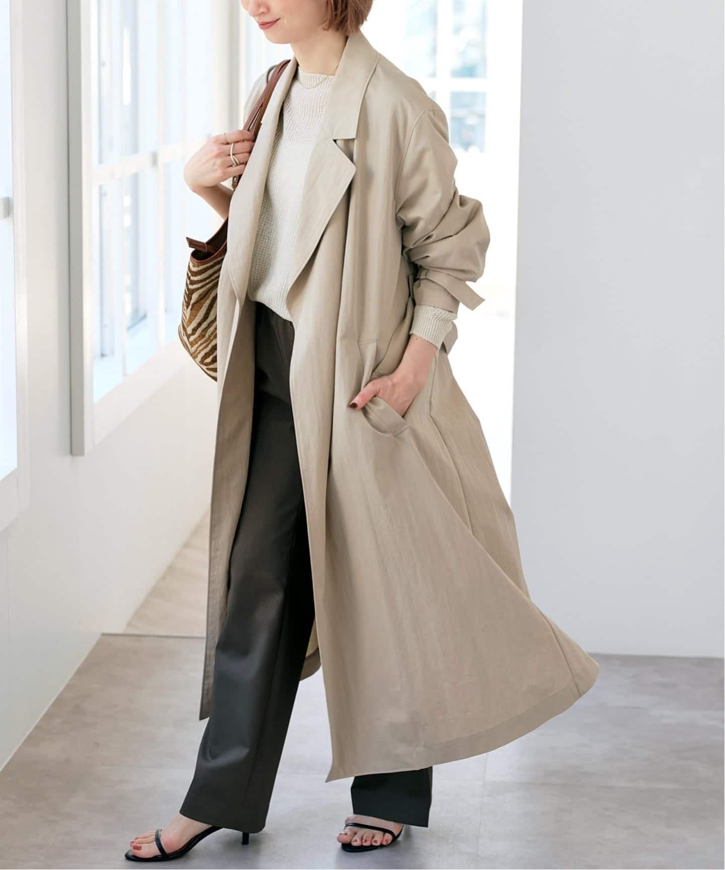 スピックアンドスパン 撥水 モッズコート 美品 36 スピックアンド