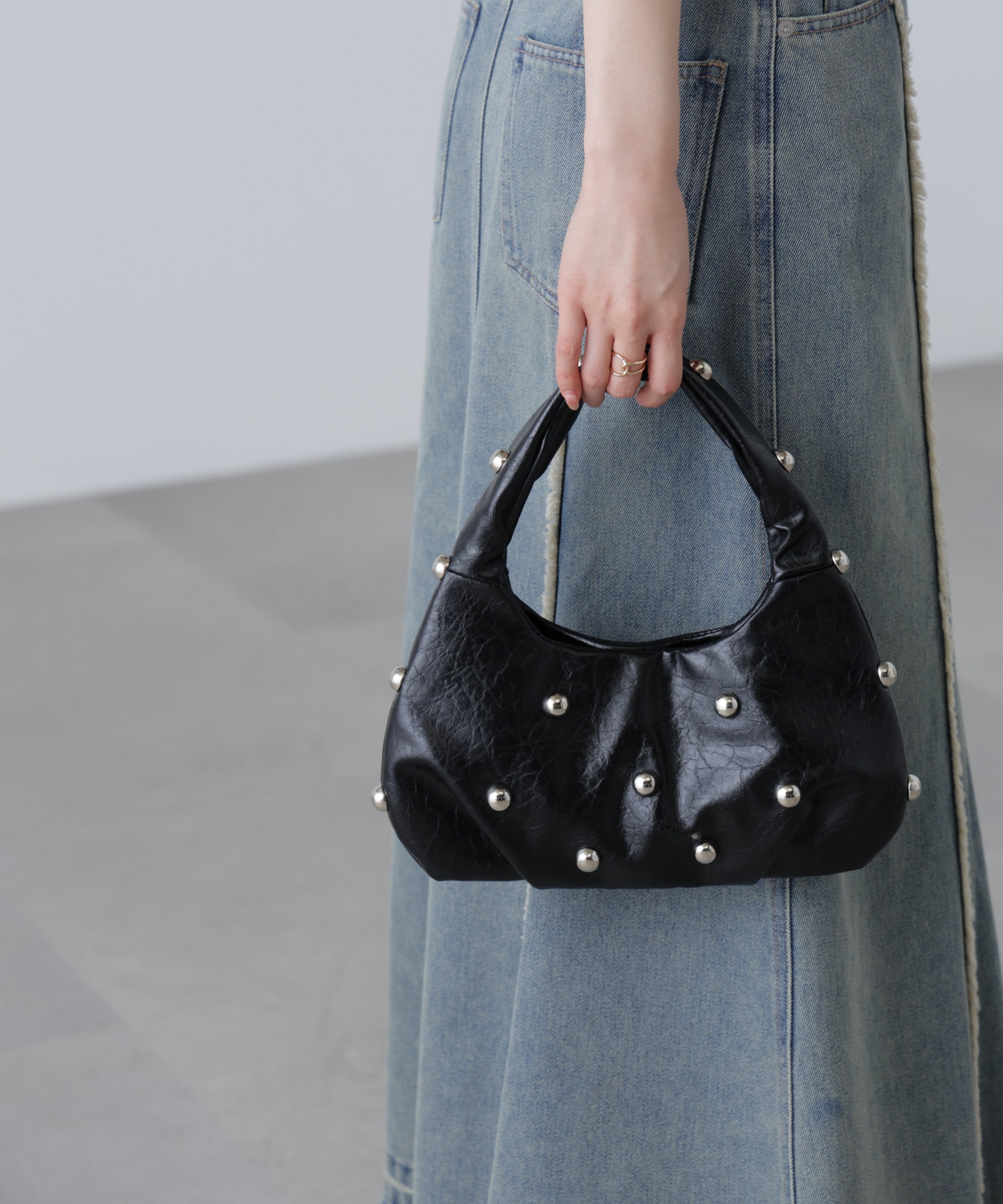 楽天市場】スタッズ バッグ（カラーブラック）（バッグ・小物