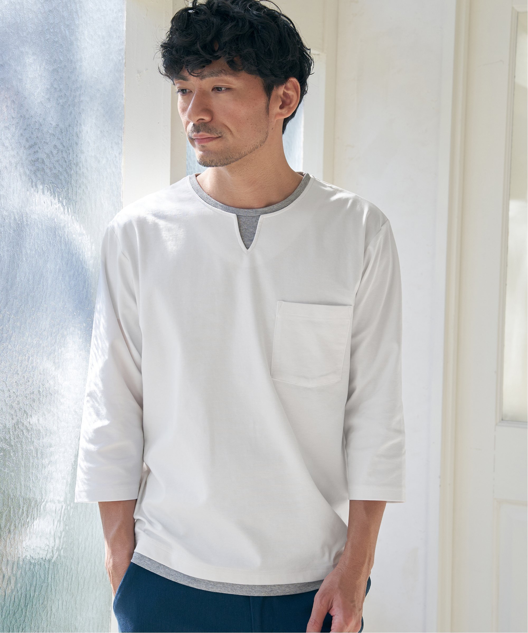 楽天市場】七分袖（素材（生地・毛糸）ナイロン）（Tシャツ