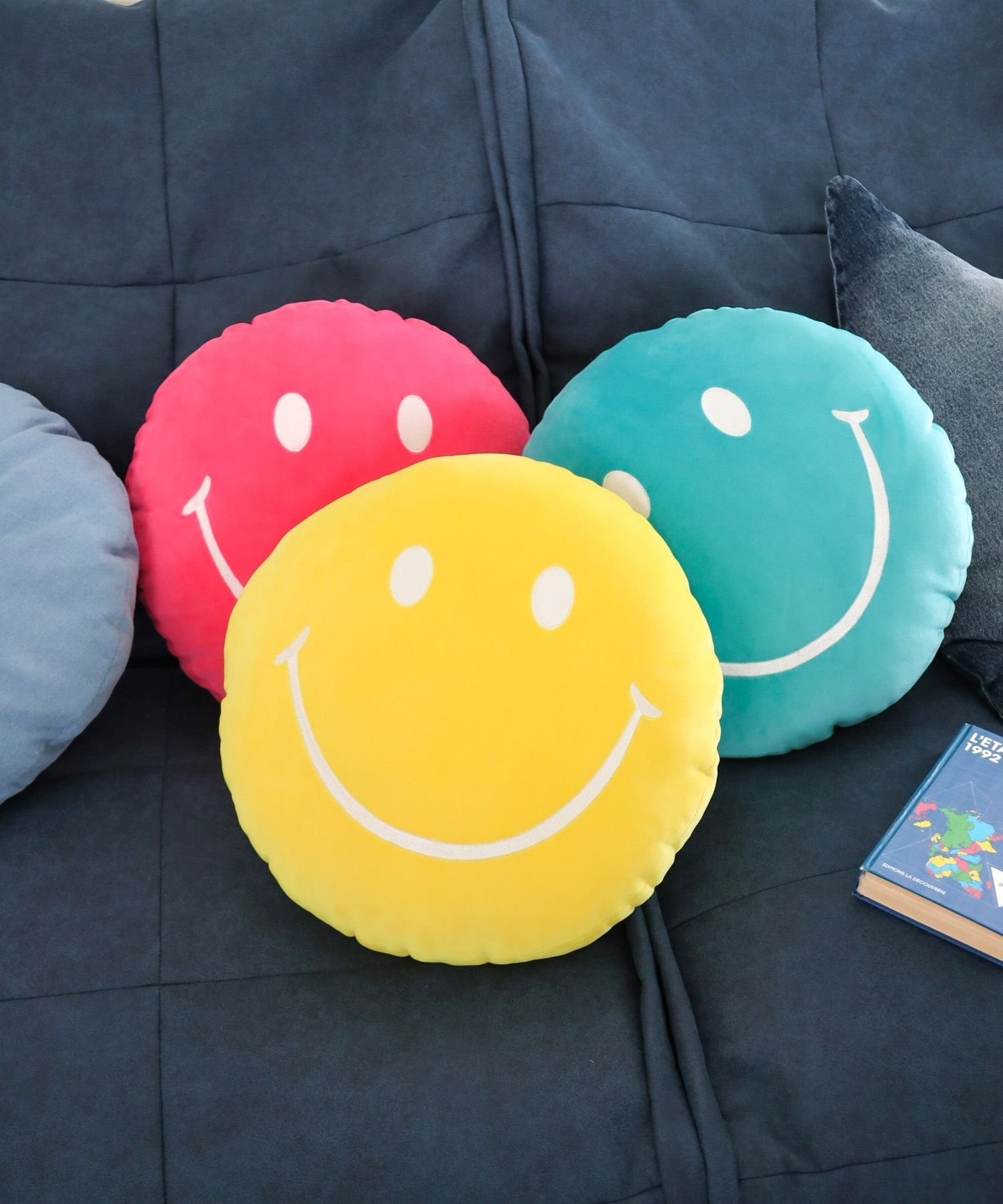 ロンハーマン クッション スマイル ニコちゃん 黄色 ロンハーマン