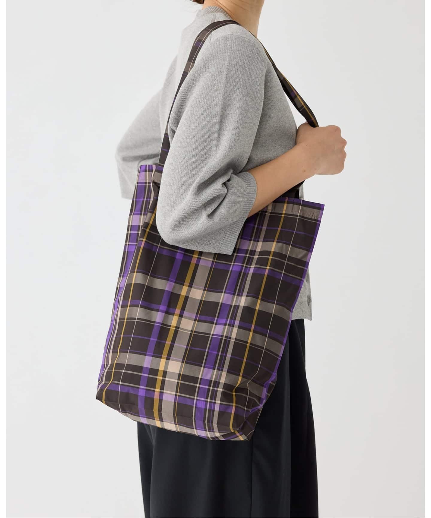 楽天市場】チェック（カラーパープル）（トートバッグ｜レディース